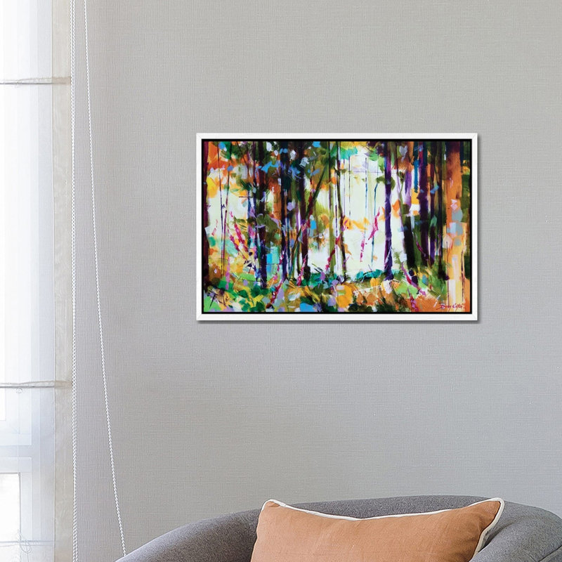 Snompers Near Long Hill by Doug Eaton - Painting on Canvas, 66.04 cm H x 45.72 cm W, White Framed