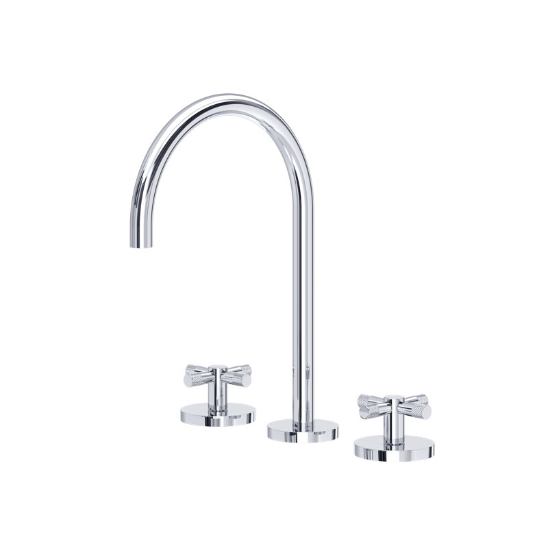 Amahle Widespread Lavatory Faucet With C-Spout, Polished Chrome