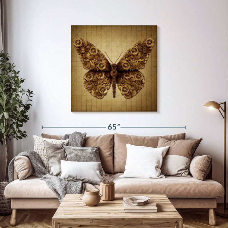 Corbeau papillon Steampunk, H 39 po x l 39 po