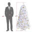6 pieds 845 branches arbre suspendu structure en pvc blanc tête ronde 300 lumières couleur froide 8 modes avec télécommande arbre de Noël