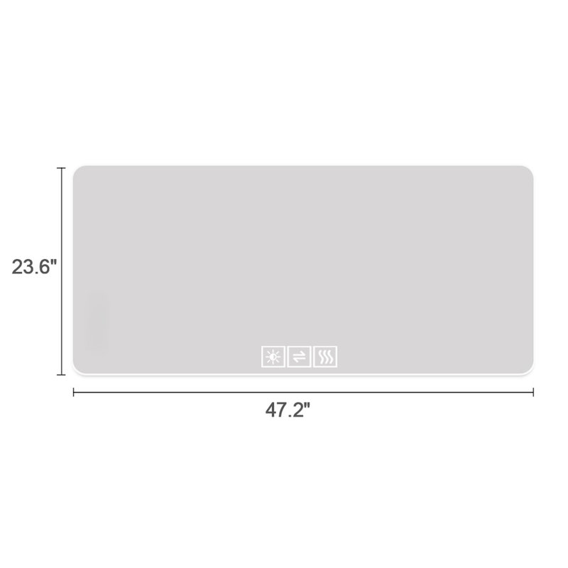 Miroir de salle de bain 48 po x 24 po - Corrosion, DEL à intensité variable à trois couleurs, brouillard intégré de 48 po x 24 po pour, gradation à trois couleurs, technologie incluse