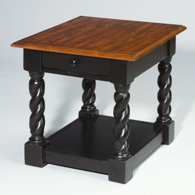 Solid Wood Top End Table