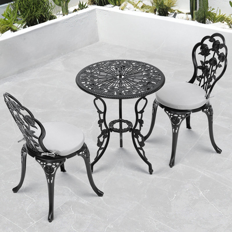 Round 3 - Piece 2 - Person 60Cm L Aluminum Outdoor Table Set