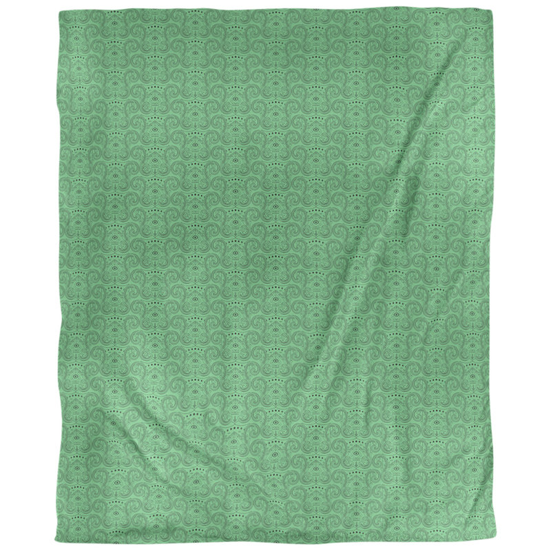 Troisième tissu oculaire, Vert, L 58 po x l 36 po, Sergé de coton