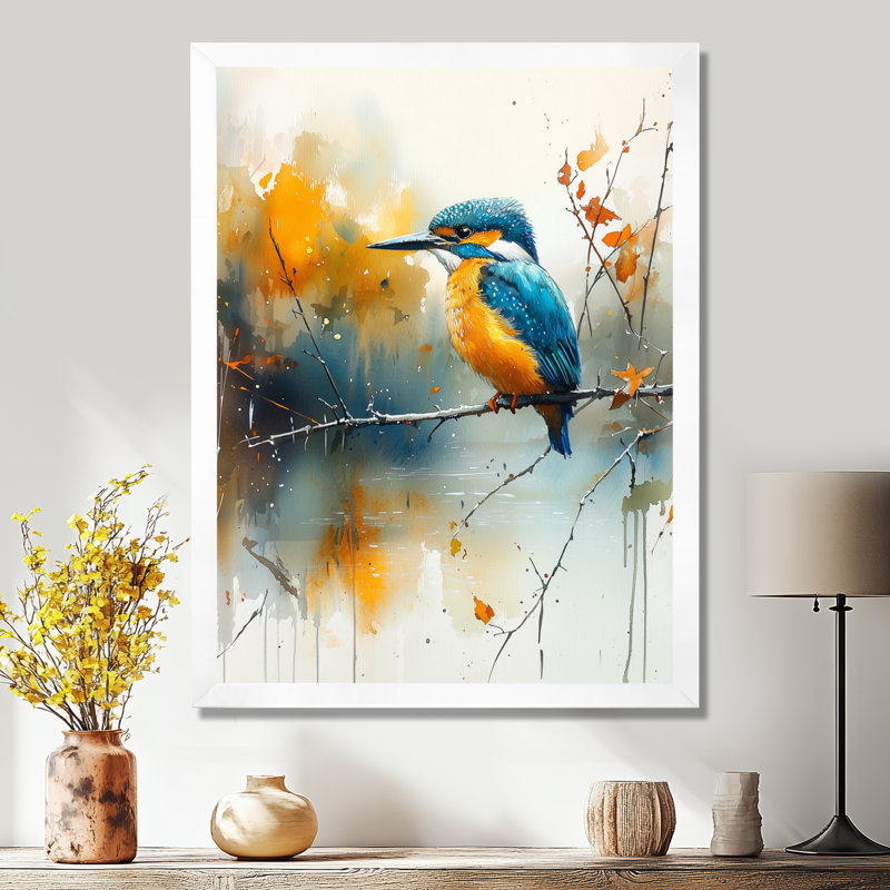 Sharleen - Animals Wall Art Living Room, 44" H x 34" W, Picture Framed, White