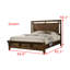 Ensemble de chambre à coucher à panneau rustique avec finition brune-48742768-48742769