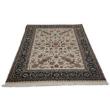 Canvello Hand Made Formal All Over Indo Tabriz Rug - 4'0'' X 6'0''