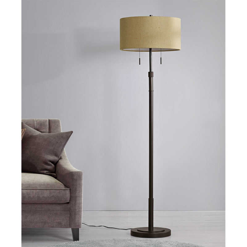 Maramawit 67'' Traditional Floor Lamp, Dark Bronze,  Brown