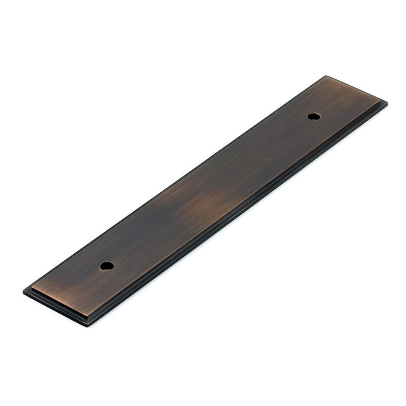 Blackplate en métal pour les tirettes, H 7,41 po x l 1,25 po x p 0,13 po, Bronze huilé