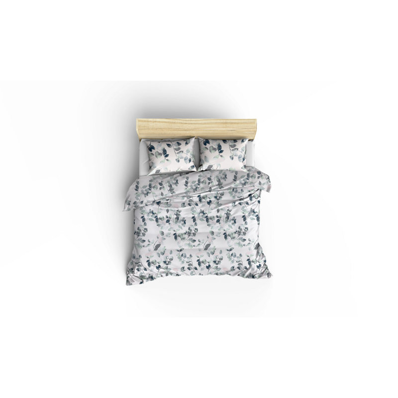 Gasburg Cotton Floral Bedspread with Pillowcases, Double Bedspread + 3 Additional Pieces