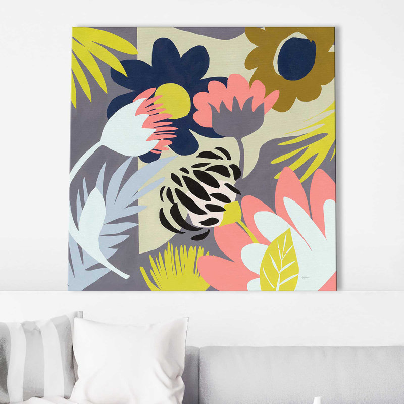 Groovy Garden - impression, Toile tendue, H 24 po x l 24 po x P 1,5 po