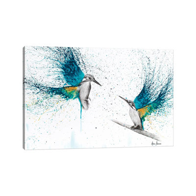 Kingfisher Memories by Ashvin Harrison - Wrapped Canvas Painting