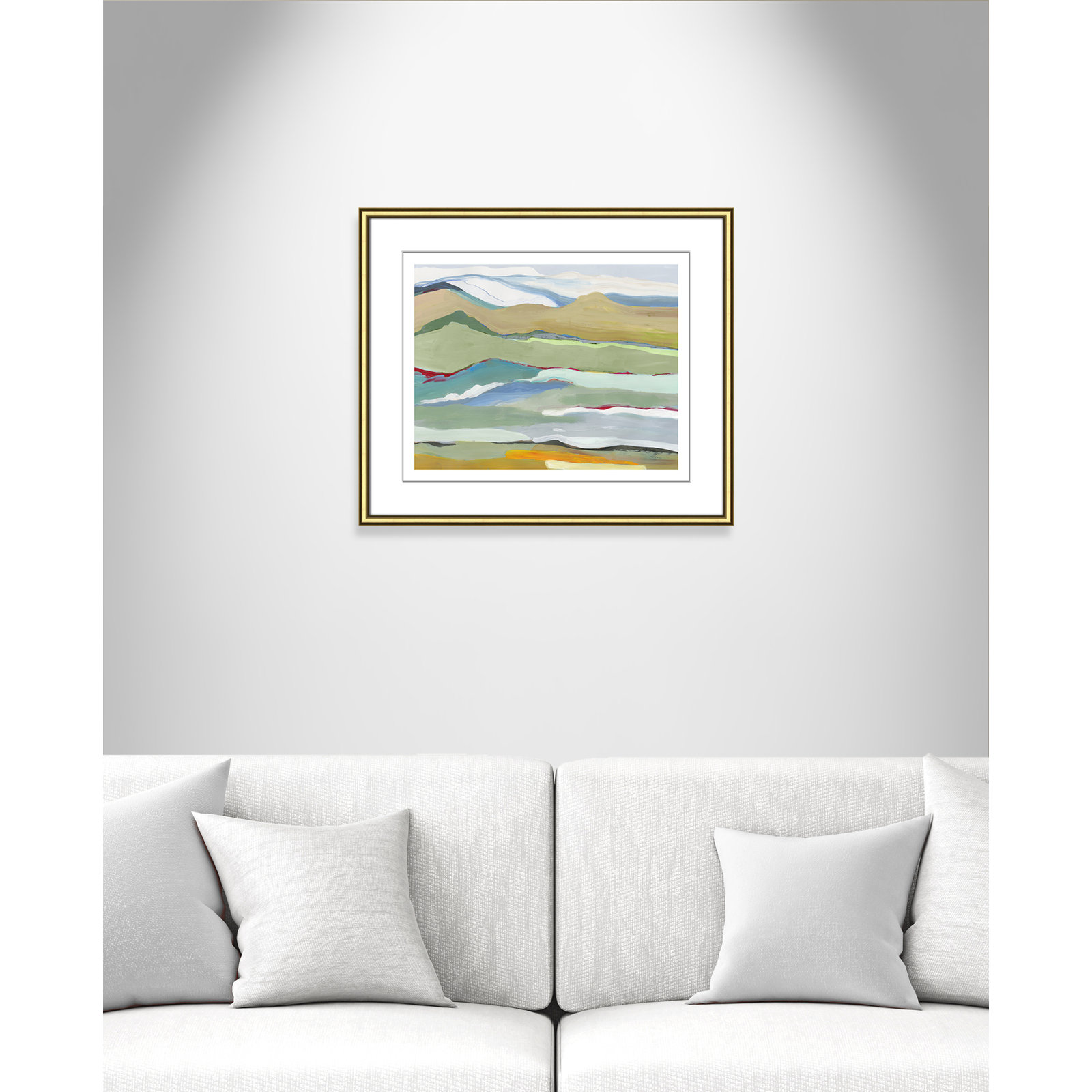 Goodbye Summer on the Hills - Picture Frame Painting, 22.75" H x 26.75" W x 0.88" D, Gold Framed