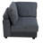 Corduroy Double Armrests Living Room 2-piece Sofa-471080895