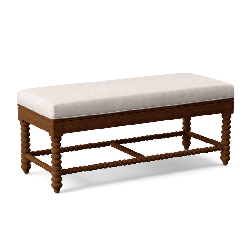 Louisa Bench, Ivory Crypton Performance; 0886-91, Coffee Finish