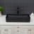 24"X13.5" Black Ceramic Rectangular Vessel Bathroom Sink-123428824