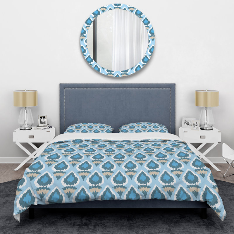Blue Bohème - Ensemble de housse de couette abstrait - Polyester microfibre