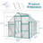 Solara Modern Walk-In Greenhouse with Adjustable Roof and Durable Aluminum Frame-117982465-117982468