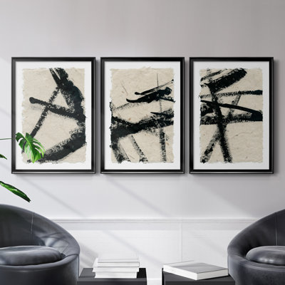 " Lines Crossed I " 3 - Pieces