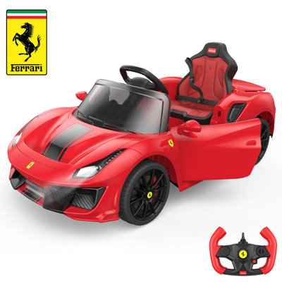 Licenced Ferrari 488 Pista Spider Ride On Car With Speaker, 12V Kids Electric Car, Remote Control
