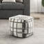 Repose-pieds moderne en tissu - antidérapant, capacité de poids de 300 lb, 16 po x 16 po x 16 po, pouf rembourré multicolore H 16 po