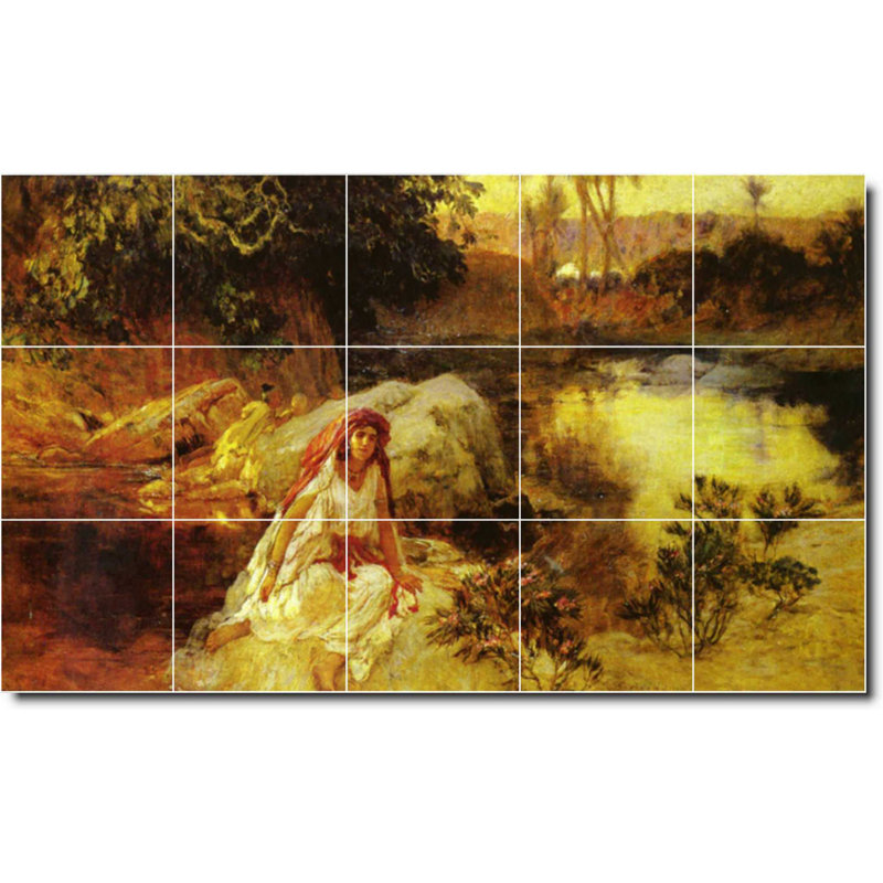 Carreau de céramique décorative 36 po x 24 po 6 po x 6 po, Femme 01129