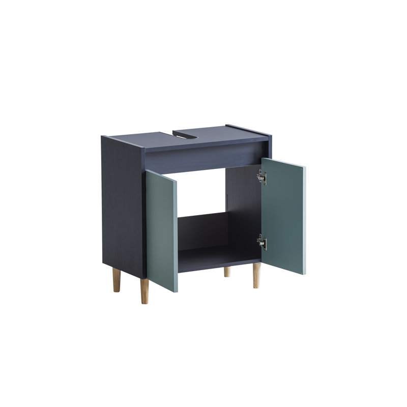 Collingswood Freestanding Under Sink Cabinet, Night Blue/Pigeon Blue