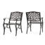 2 fauteuils, conception classique et pieds, structure en aluminium rouille, aspect élégant, l 26,31 po x P 21,82 po, H 35,39 po, chaise à assembler (2 pièces), motif floral à volutes complexes, fabrication spacieuse-121264436