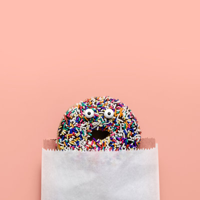 Funny Donut - Wrapped Canvas Print