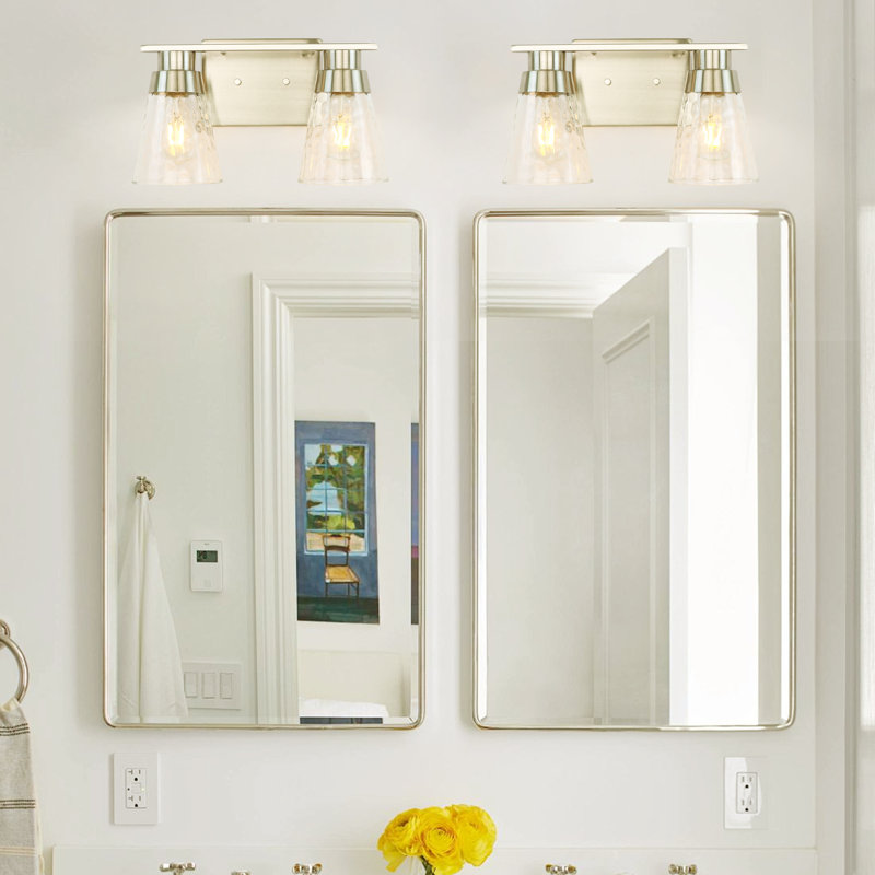 Éclairage pour meuble-lavabo à 2 lumières DEL, Nickel brossé