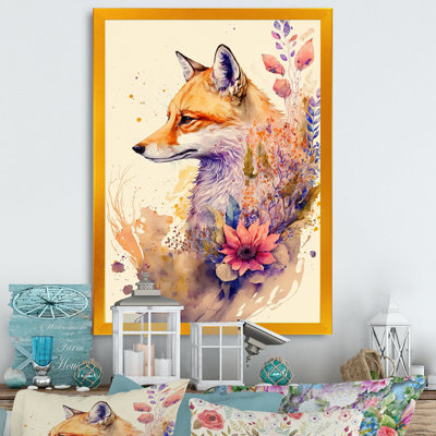 " Cute Fox Floral IV "