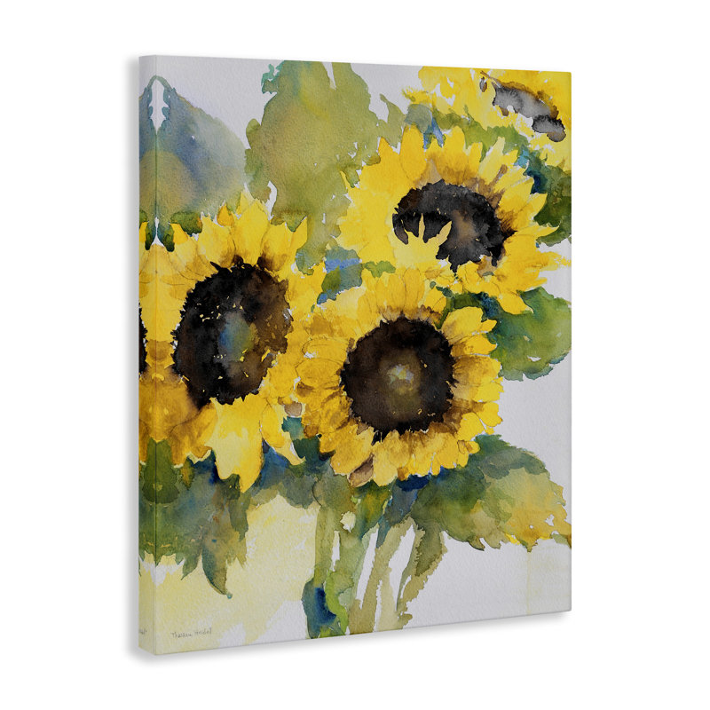 Art mural sur toile Blooming Sunflower Bundle par Theresa Heidel, H 48 po x l 36 po