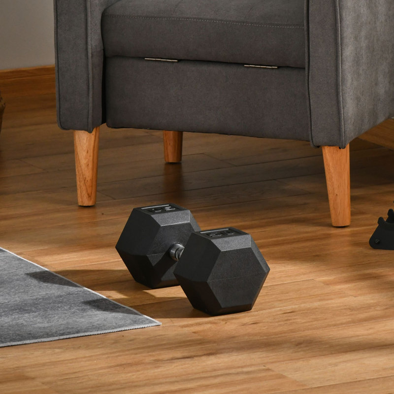 Haltères en caoutchouc de 50 lb avec haltères Soozier