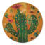 Jardin de cactus du Mexique - Affiche murale ronde en bois de style bohème-1430187753-1430187756