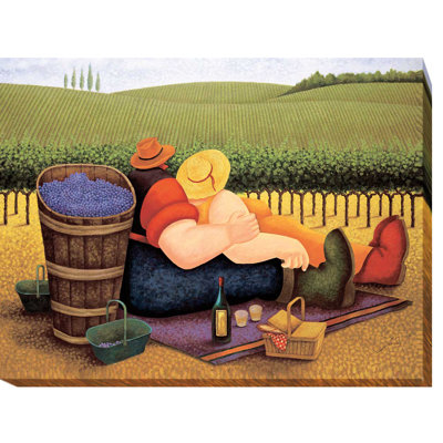 « summer picnic », reproduction de peinture à l’huile sur toile tendue
