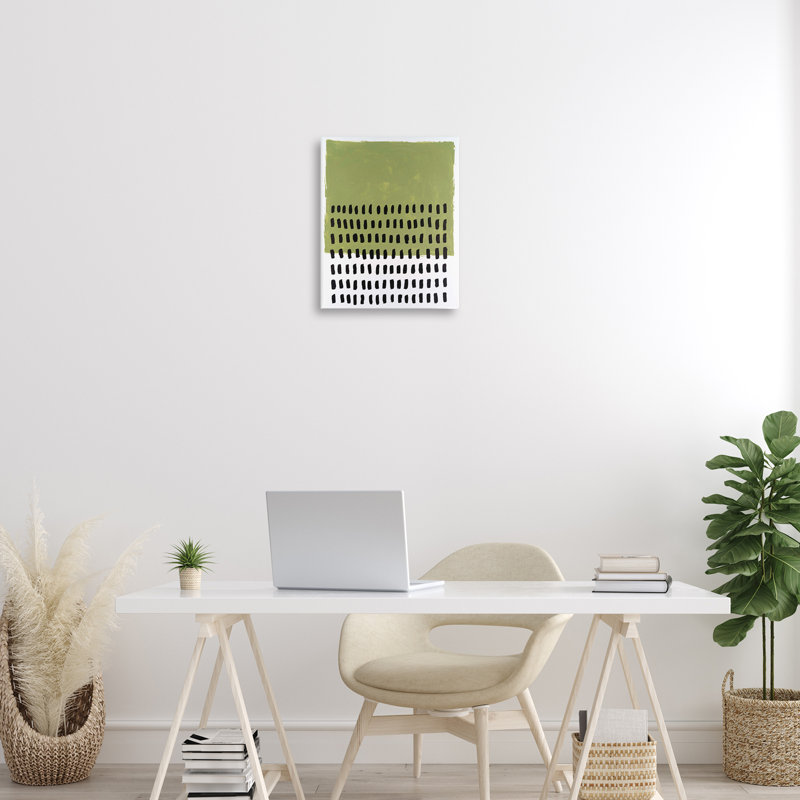  Toile verte par Michael Willett, H 20 po x l 16 po