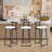 Height Counter & Bar Stools With Metal Frame(Set Of 3)-882675567
