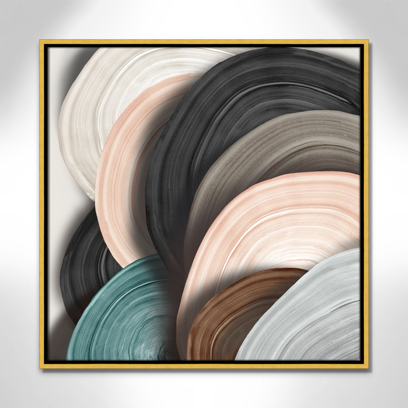Disques II par Eva Watts, Or, H 25,5 po x l 25,5 po