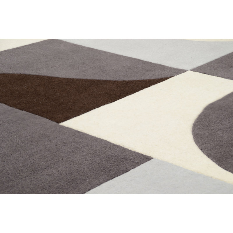 Hawaii Geometric Wool Area Rug, 70 x 140cm