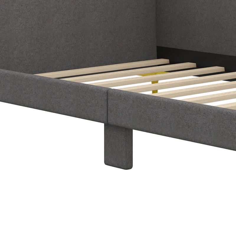 Upholstered Daybed With Headboard And Armrest, Twin