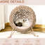 Lit surélevé pour chat, beige avec un intérieur confortable et confortable