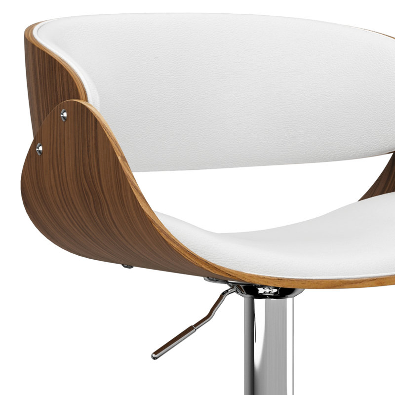 Amery - Tabouret de bar pivotant réglable - Blanc