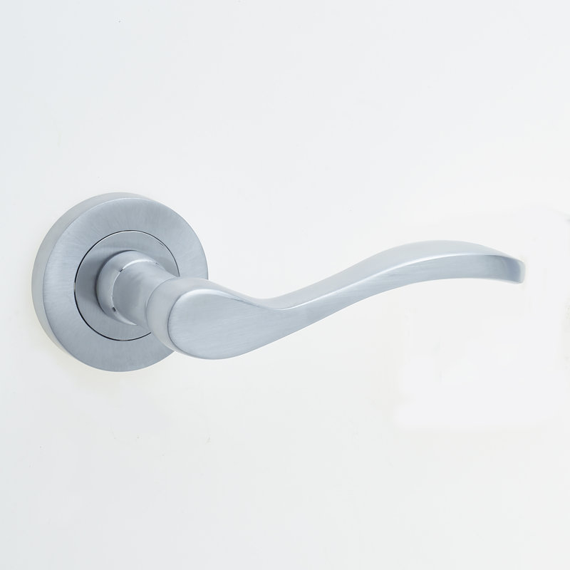 Turin Passage Door Handle, Satin Chrome