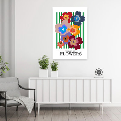Art contemporain Art floral coloré contemporain