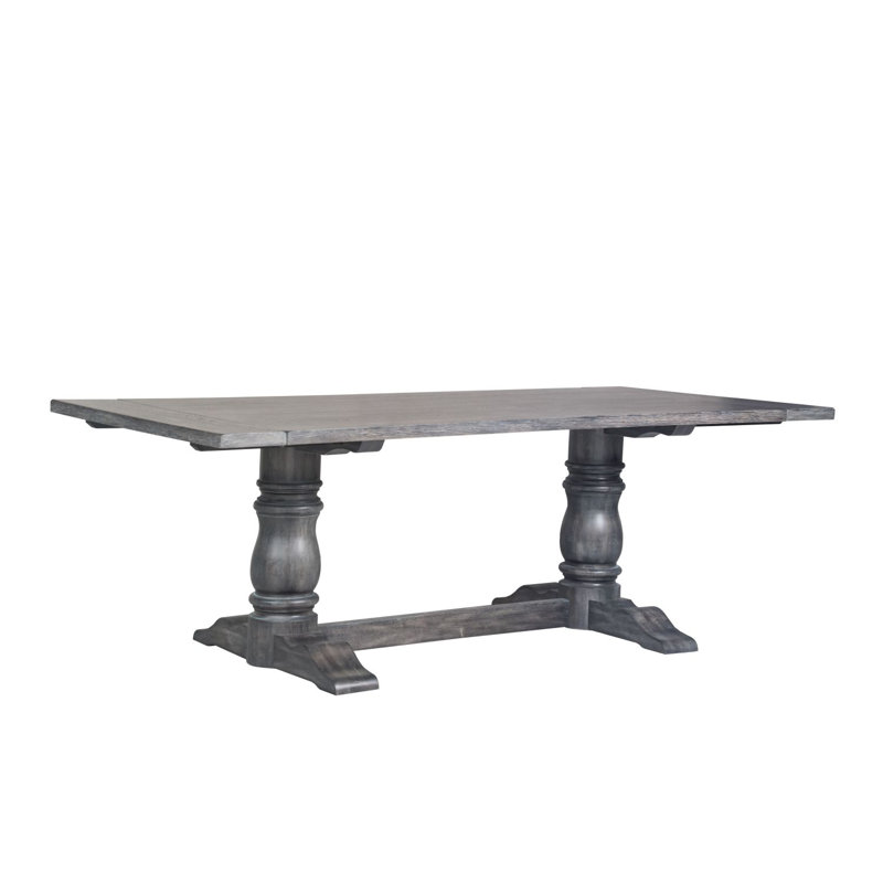 Weathered Gray Finish Dining Table
