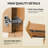 60" Fully Assembled Double Bathroom Vanity with Engineered Marble Top, Natural Wood-123126449