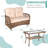 2 - Person Patio Conversation Set with Cushions-595522303-595522302