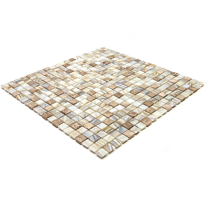 Mingles 0.6" x 0.6" Glass Mosaic Grid Wall & Floor Tile