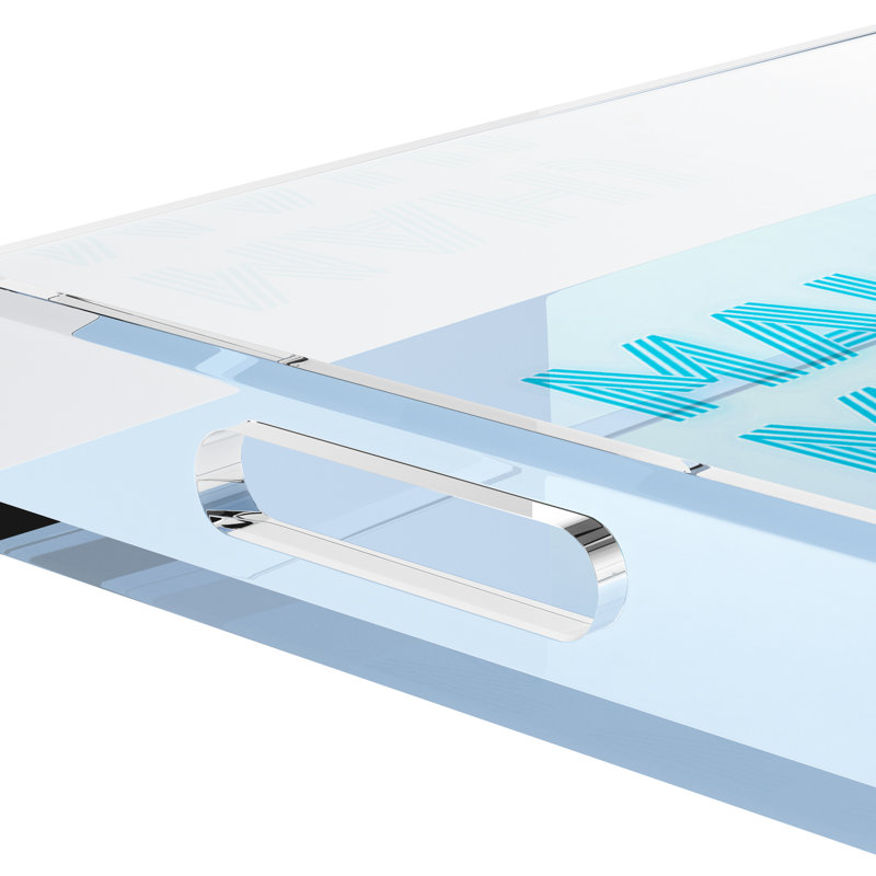 Mahjong Acrylic Decorative Tray, Blue, Rectangle, 12.5"W x 7.75"D x 2"H
