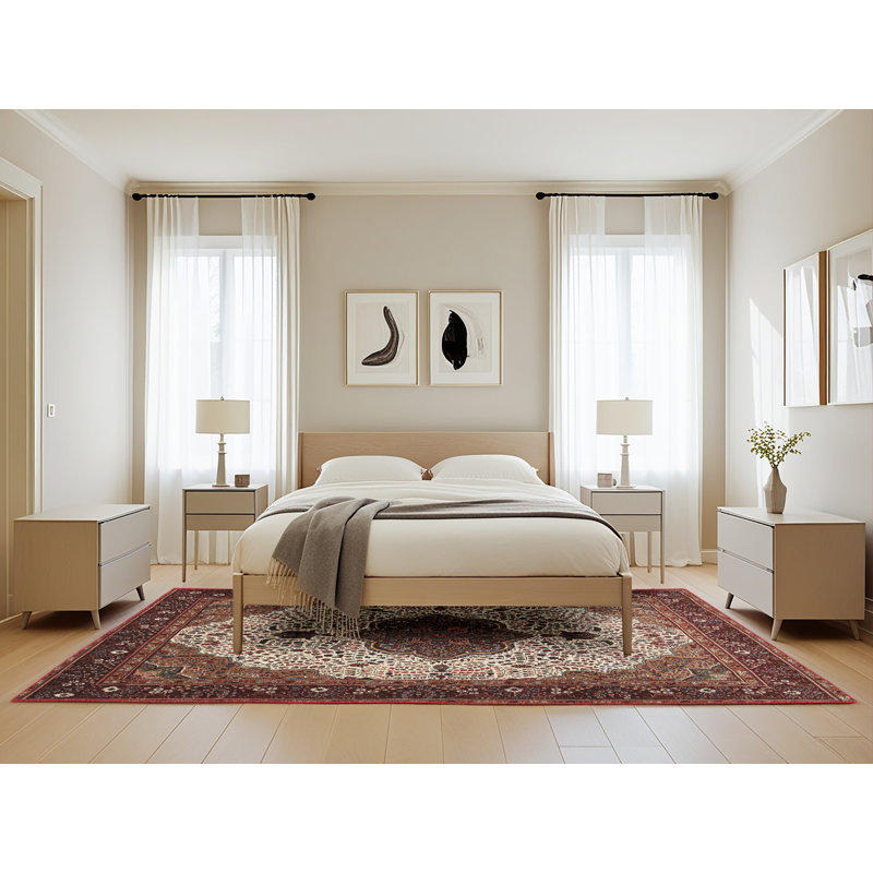 Tapis oriental brun / beige, Rectangle 5 pi x 8 pi